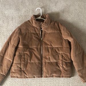 corduroy puffer jacket
